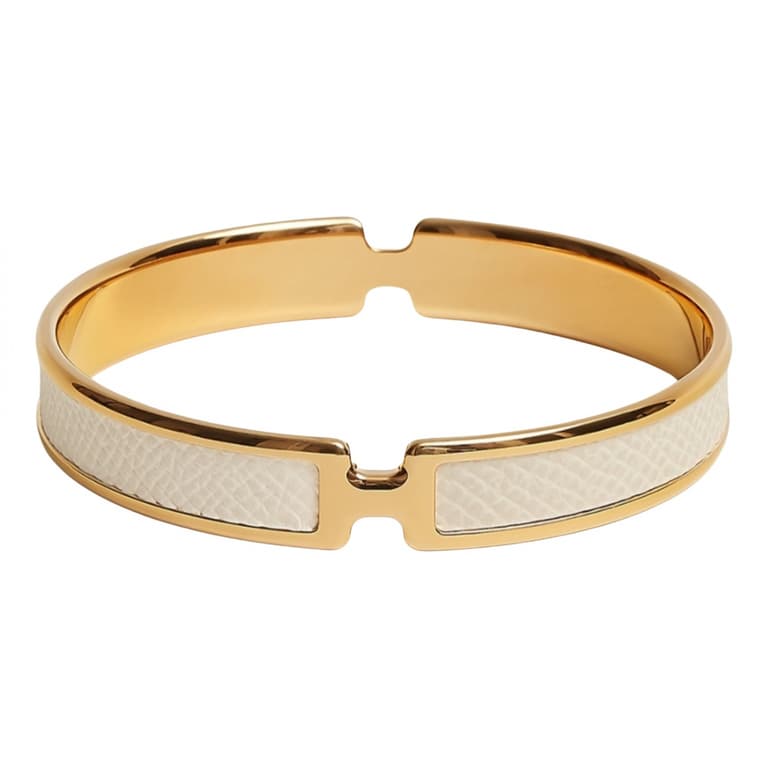 18K Olympe White Hermes Bracelet