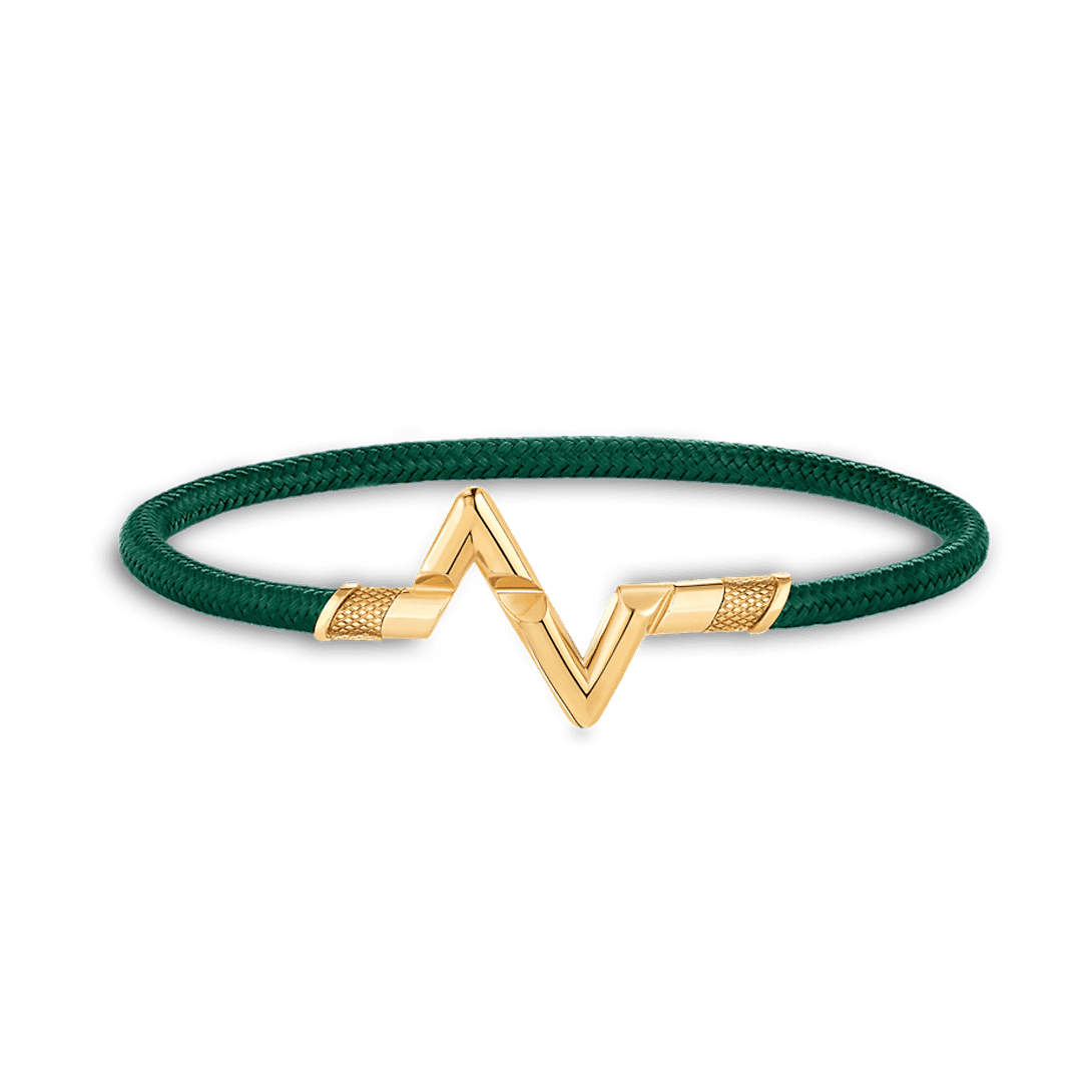 18K Louis Vuitton Volt Upside Down Play Green Bracelet