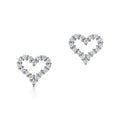 18K Tiffany Heart Diamonds Earrings