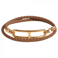 18K Roulis Double Tour Brown Hermes Bracelet