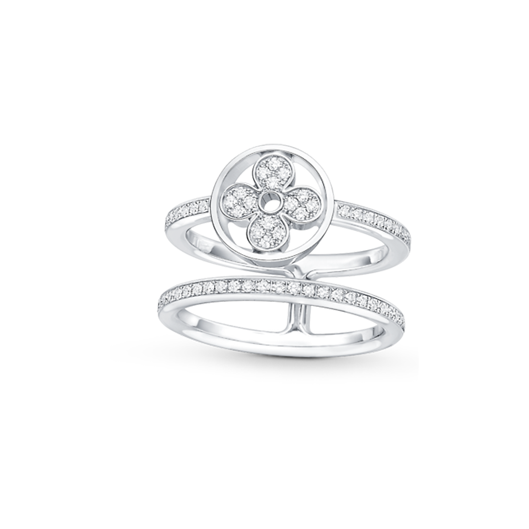 18K Louis Vuitton Idylle Blossom Two-Row Ring
