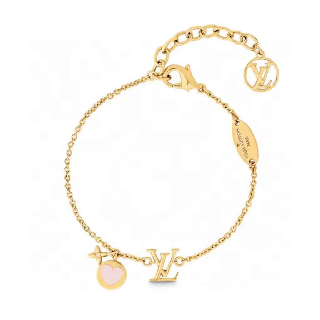 18K Louis Vuitton Iconic Pink Heart Bracelet
