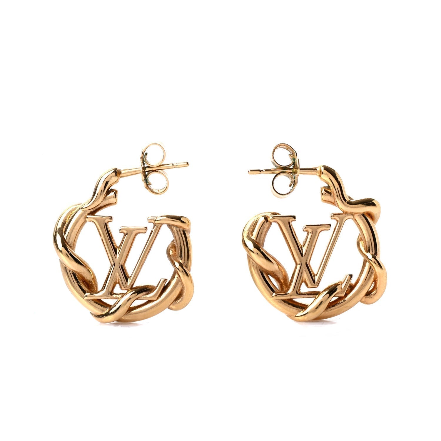 18k Louis Vuitton Garden Louise Hoop Earrings
