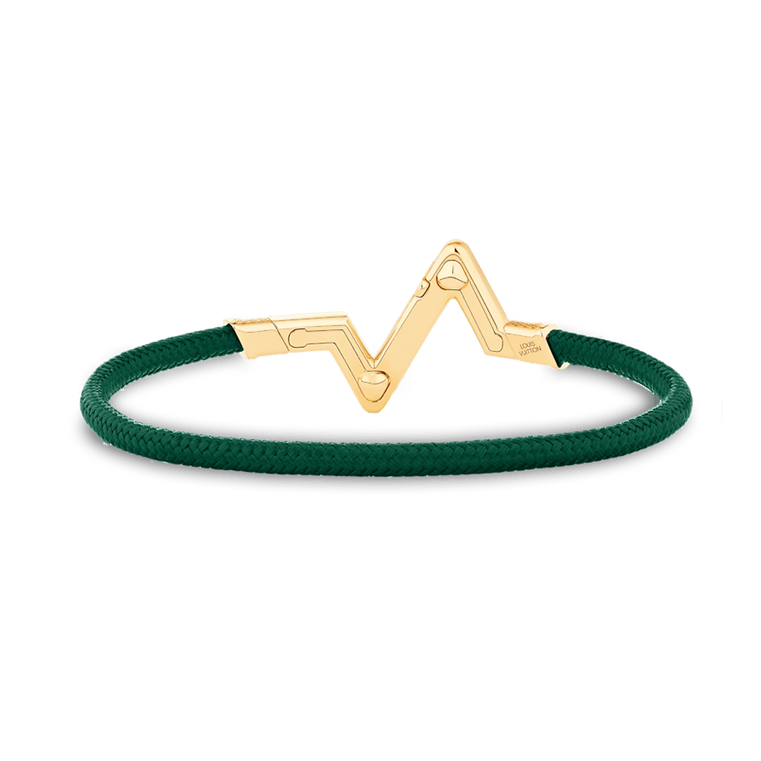 18K Louis Vuitton Volt Upside Down Play Green Bracelet