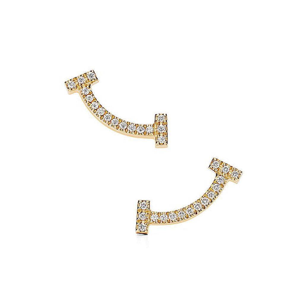 18K Tiffany Smile Diamonds Earrings