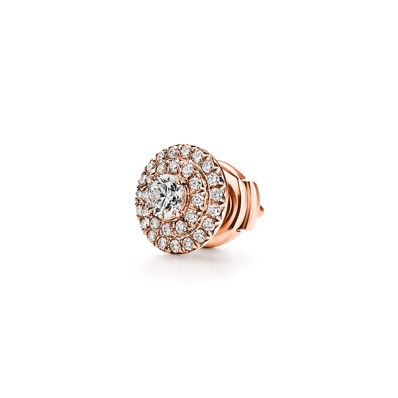18K Tiffany Soleste Diamonds Rose Gold Earrings