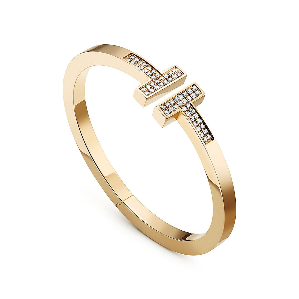 18K Tiffany Diamond Square Bracelet
