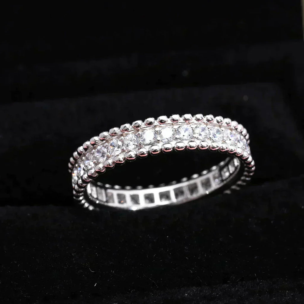 VCA PERLEE DIAMOND SILVER RING