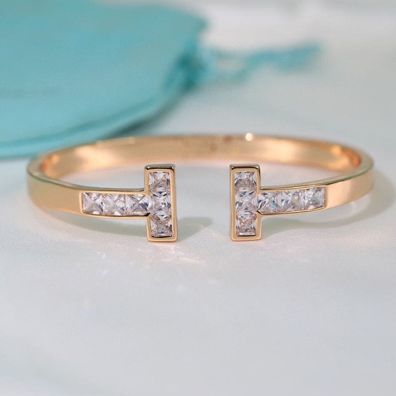 18K Tiffany Diamond Square Bracelet