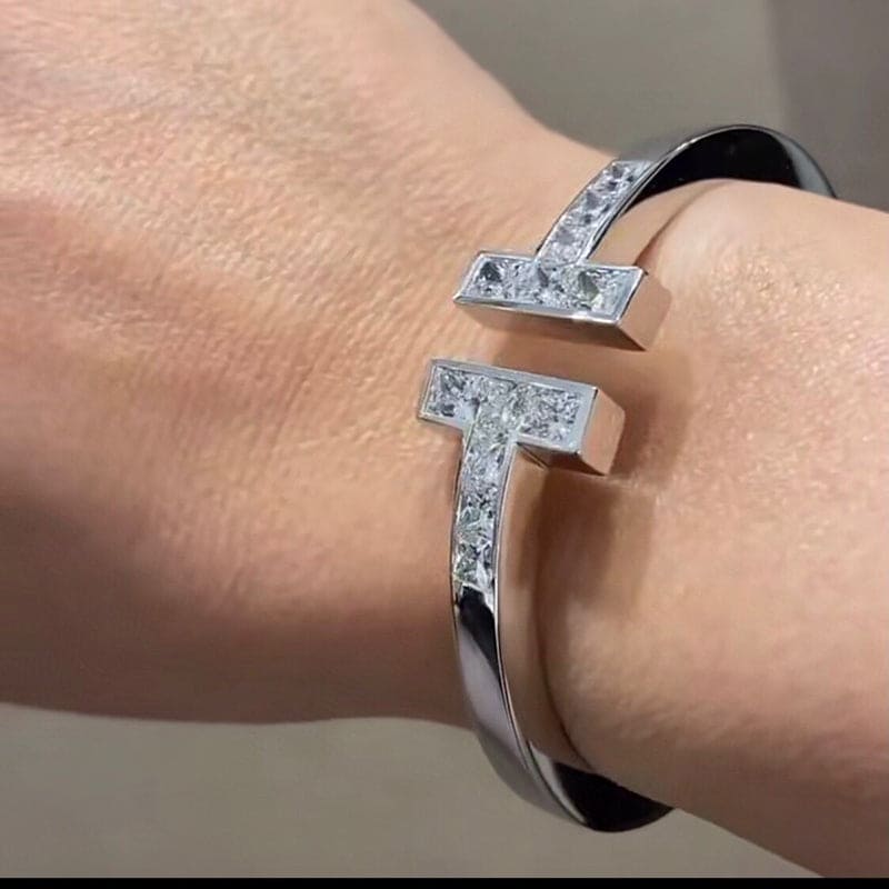 18K Tiffany Diamond Square Bracelet
