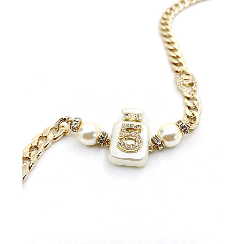18K  Chanel No. 5 Perfume Bottle Pendant Necklace