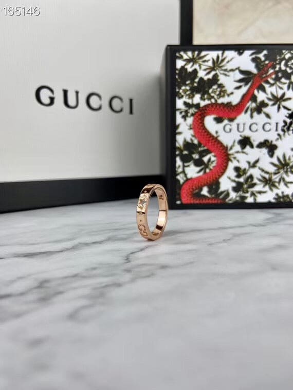 18K GucciIcon Yellow Gold Ring