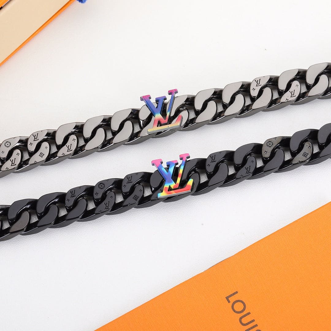 18K Louis Vuitton Rainbow Chain Link Bracelet