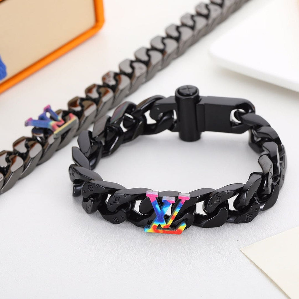 18K Louis Vuitton Rainbow Chain Link Bracelet