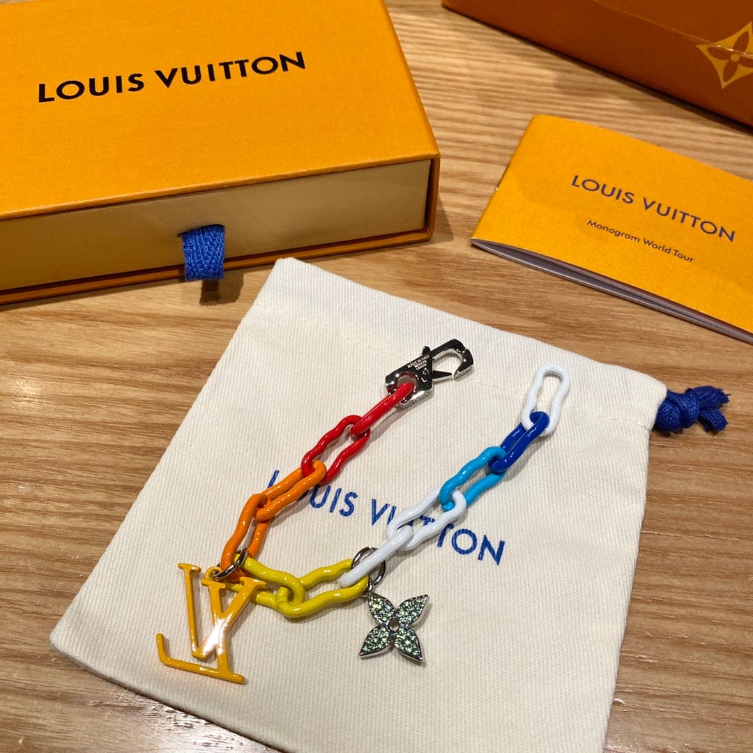 18K Louis Vuitton Rainbow Ceramic Chain Bracelet