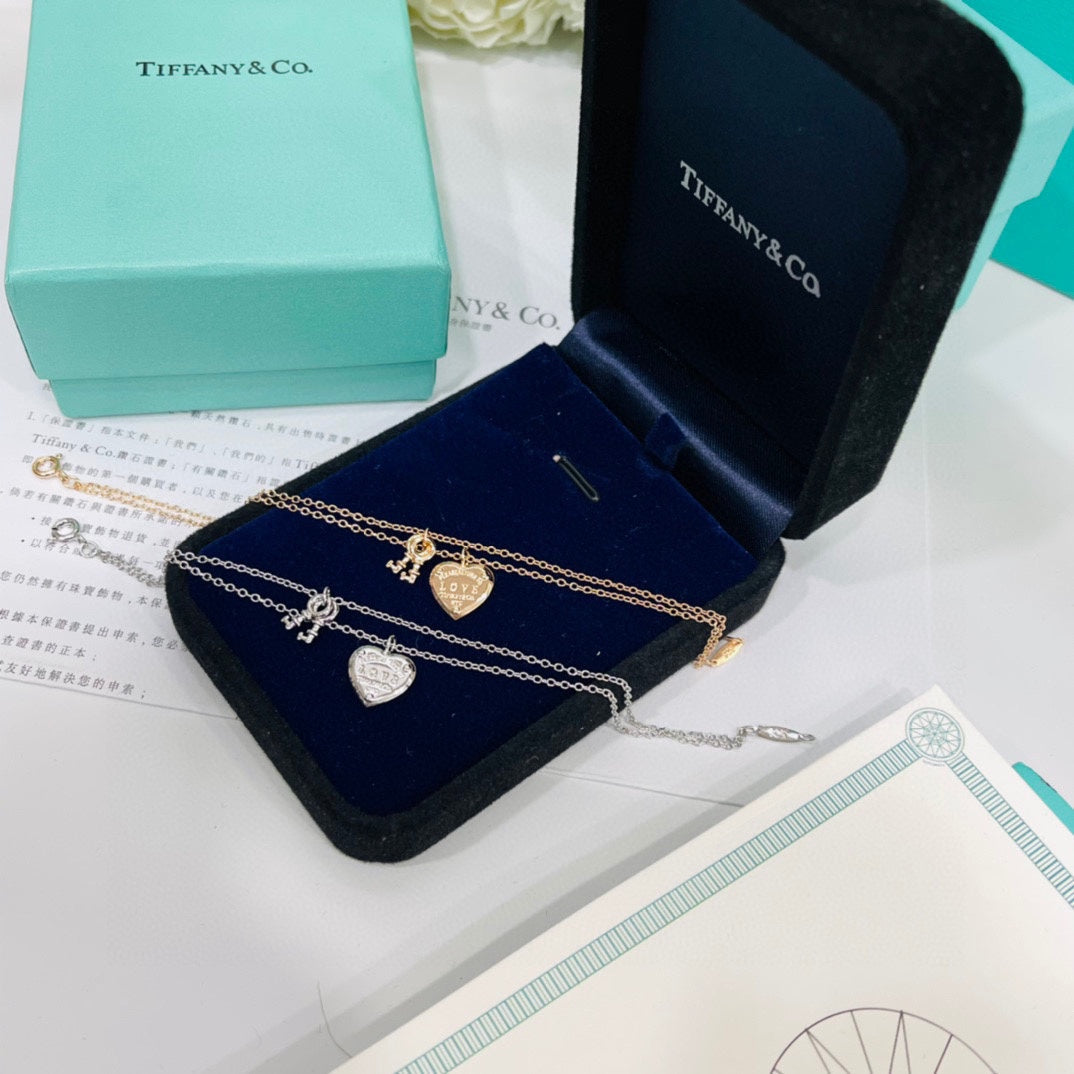 18K Tiffany Heart Tag Key Bracelet
