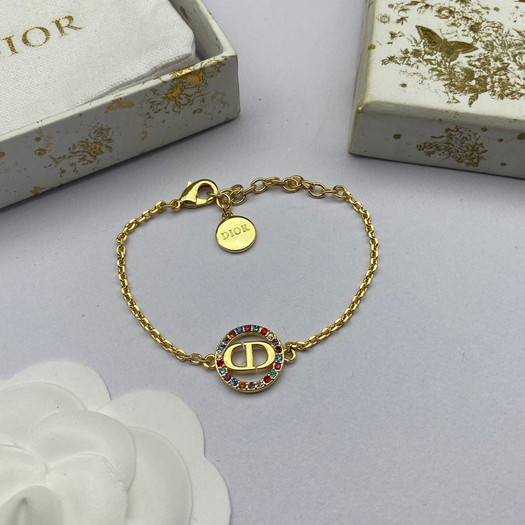 18K Petit Dior Multicolor Crystals Bracelet