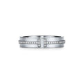 18K White Gold Tiffany Narrow Diamond Ring