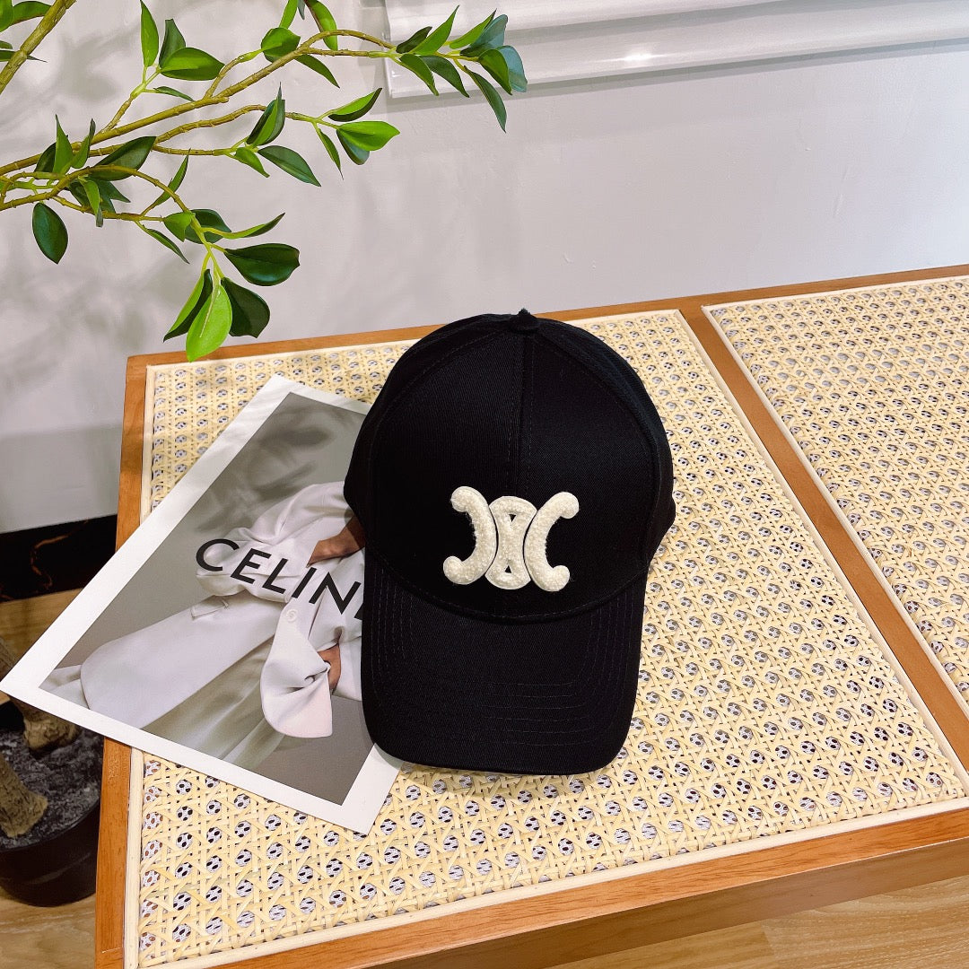 CELINE BASEBALL CAP MODEL 652274 IN BLACK FABRIC