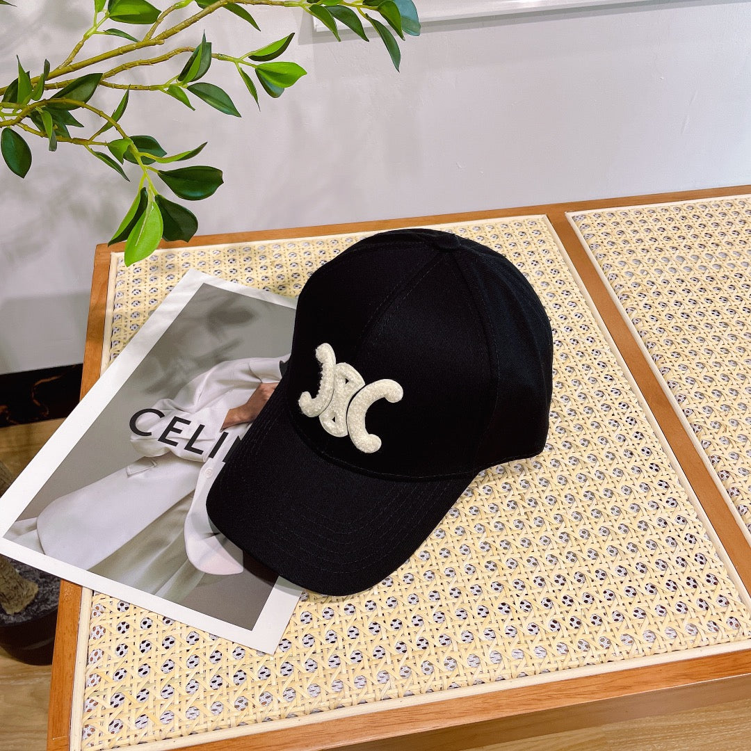 CELINE BASEBALL CAP MODEL 652274 IN BLACK FABRIC