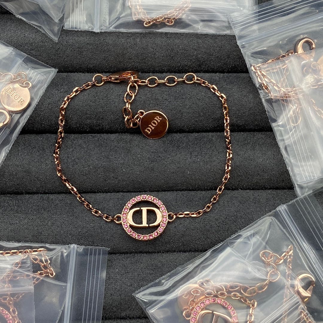 18K Petit Dior Pink Crystals Bracelet