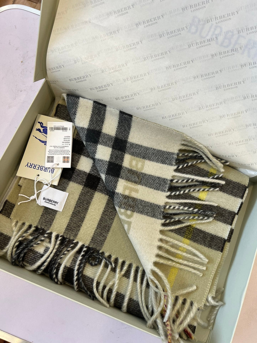 BBR SCARF 168 CM IN CASHMERE 489963