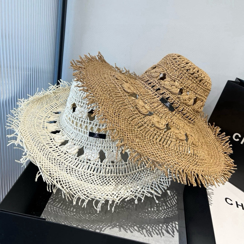CHANEL BOHEMIAN SUN HAT WHITE 673919