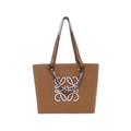 LOEWE ANAGRAM TOTE BAG - BROWN/WHITE