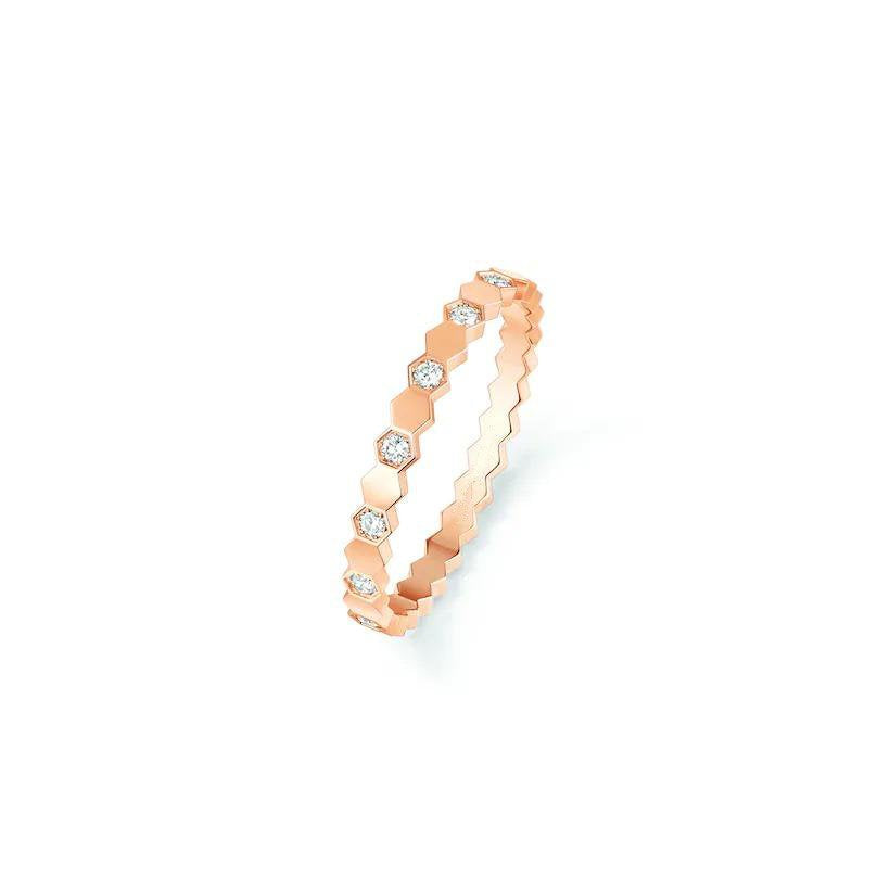 CHAUMET BEE LOVE RING PINK GOLD DIAMOND