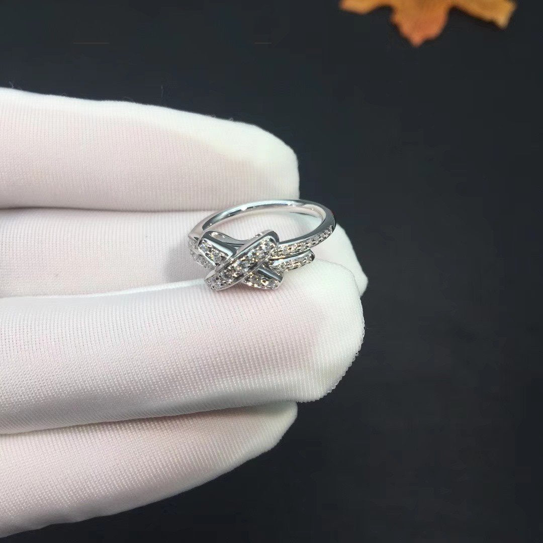 CHAUMET JEUX DE SILVER DIAMOND RING