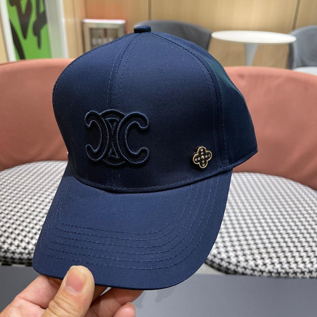 CELINE BASEBALL CAP MODEL 650286 IN NAVY BLUE FABRIC