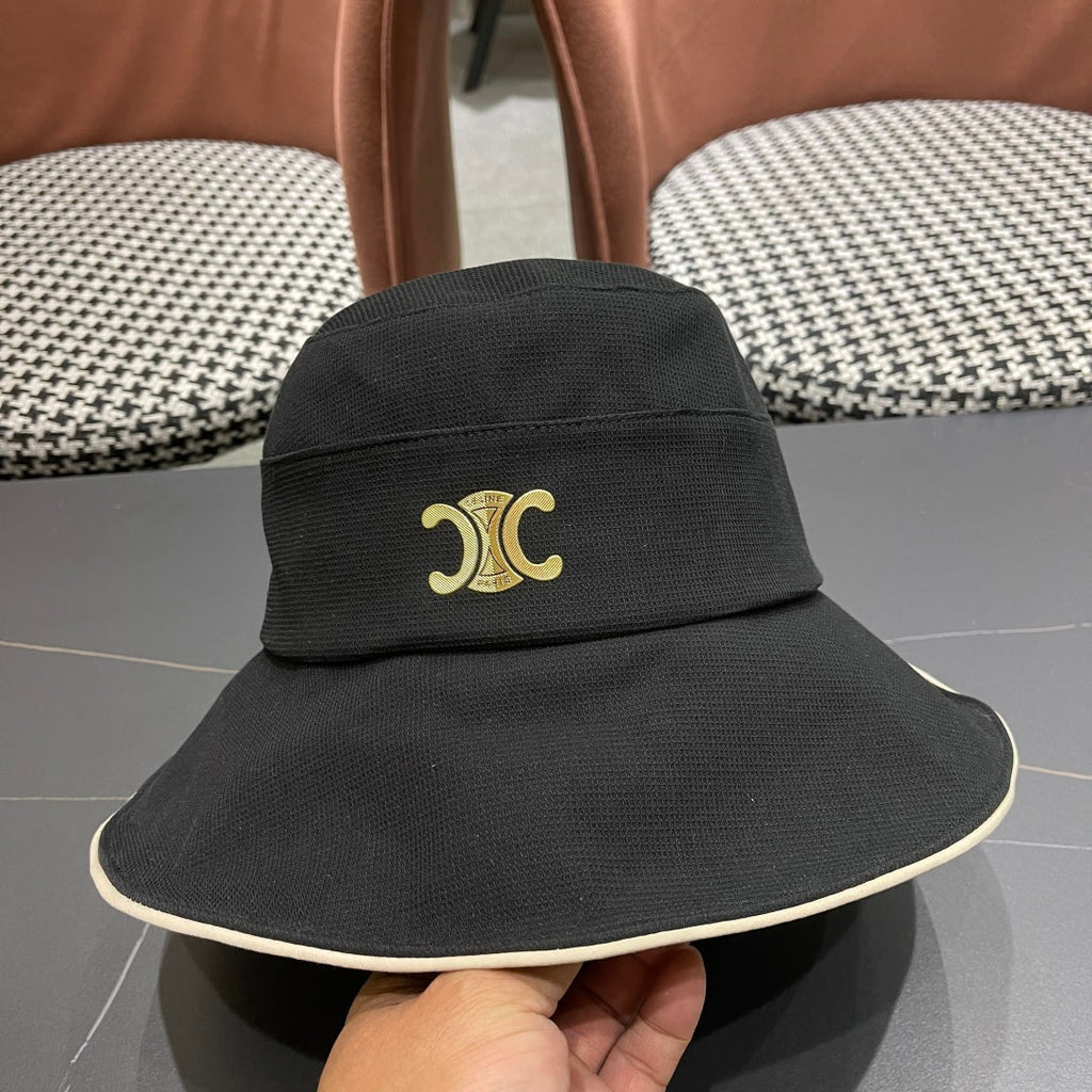 CELINE BUCKET HAT MODEL 650290 IN BLACK FABRIC