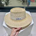 CELINE WIDE BRIM HAT MODEL 652049 IN NATURAL WOVEN STRAW