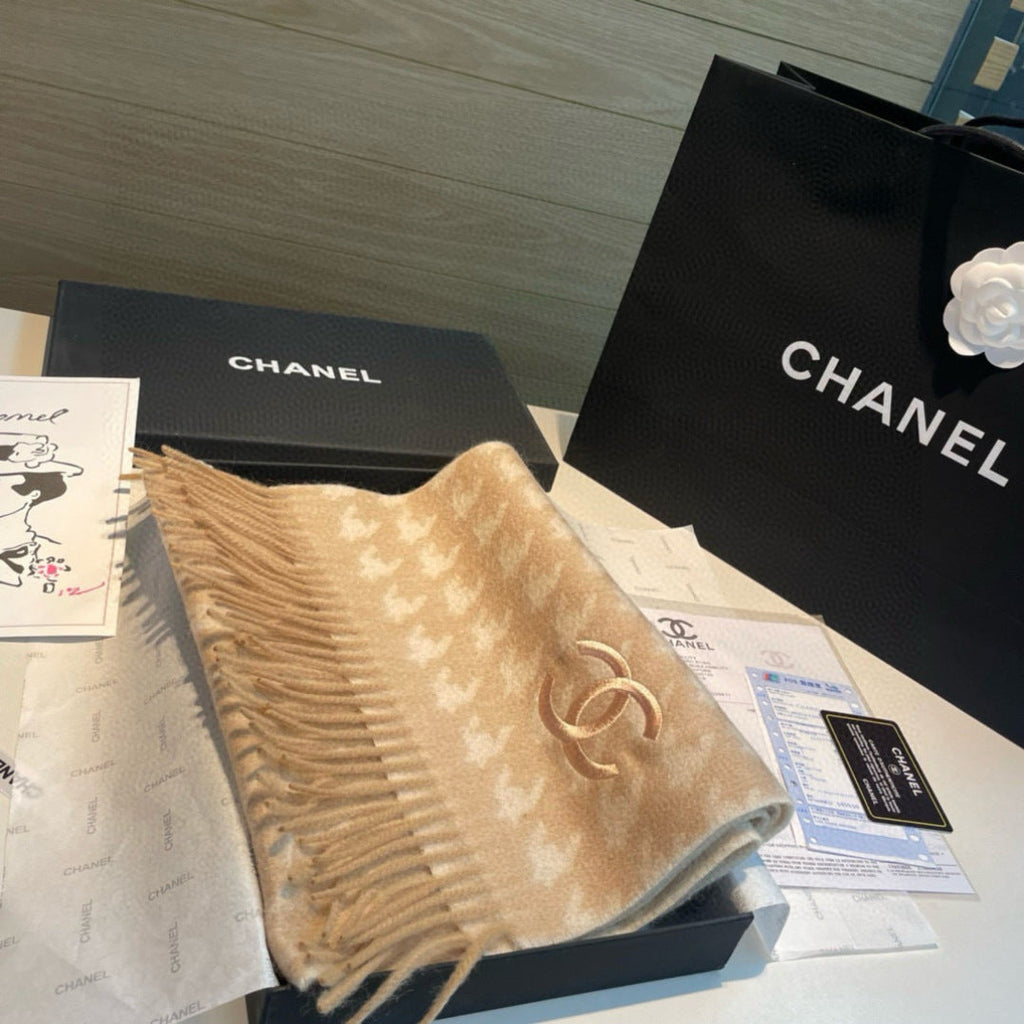CHANEL 25S SCARF 180 CM IN CASHMERE 942938