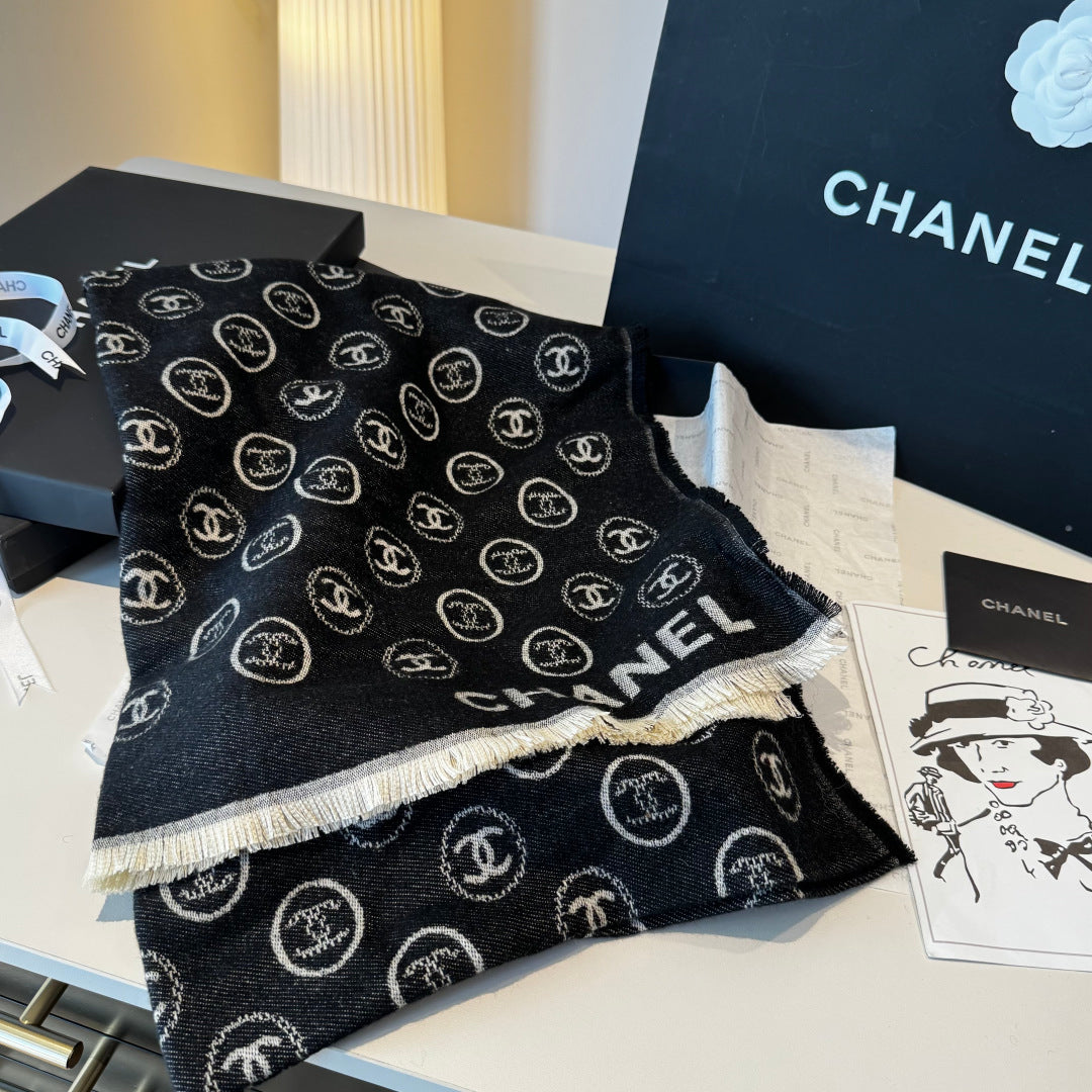 CHANEL 25S SCARF 200 CM IN CASHMERE 942945