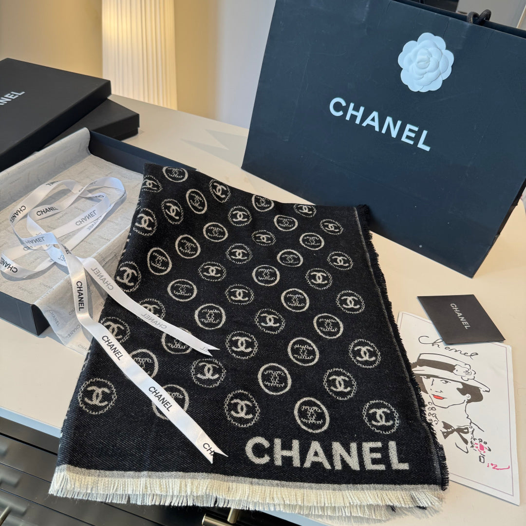 CHANEL 25S SCARF 200 CM IN CASHMERE 942945