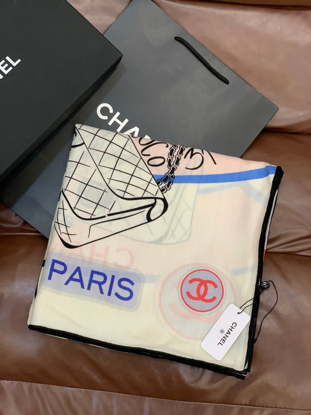 CHANEL 25S SCARF 135 IN CASHMERE 991652