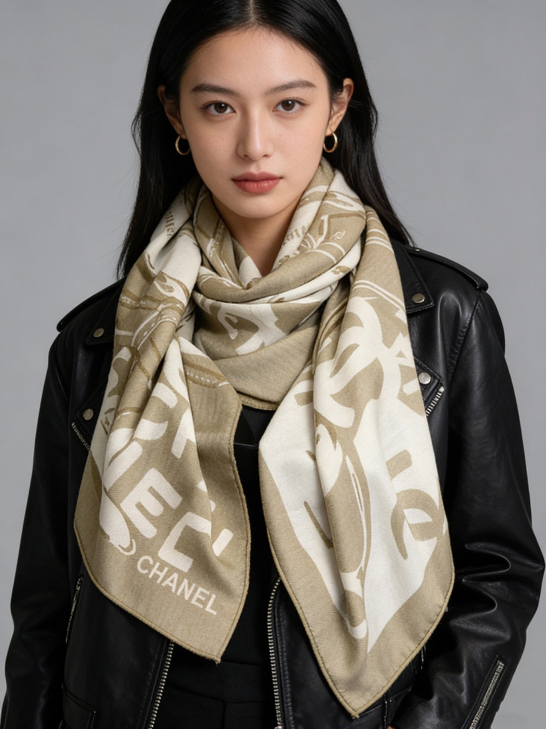 CHANEL 25S SCARF 135 IN CASHMERE 991696