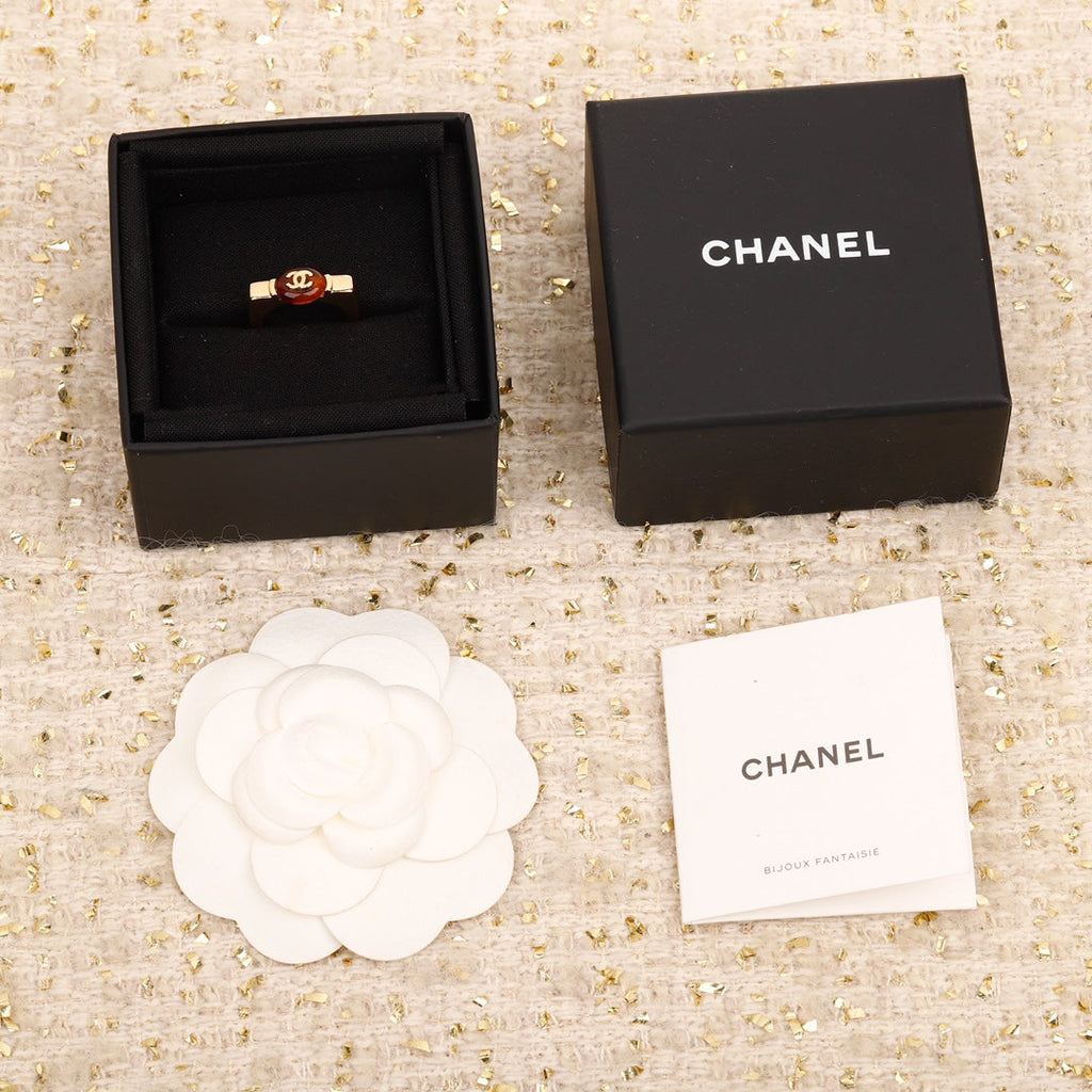 18K  Chanel Red Ring