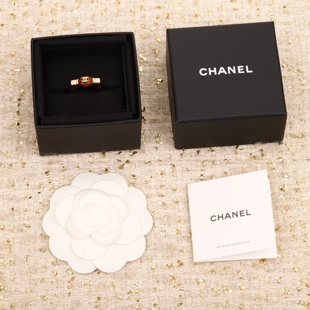 18K  Chanel Red Ring