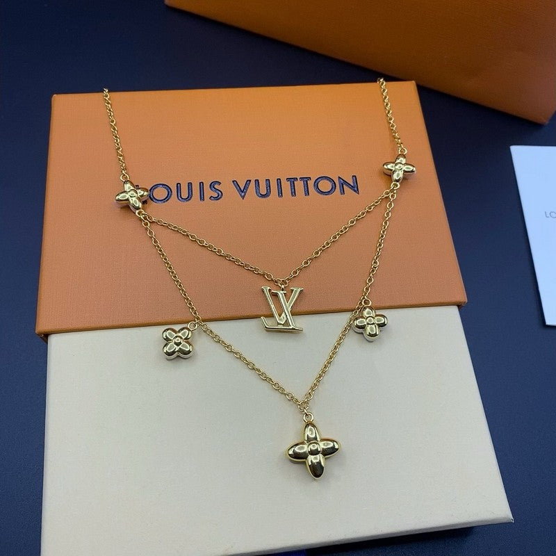 18K Louis Vuitton Floragram Necklace