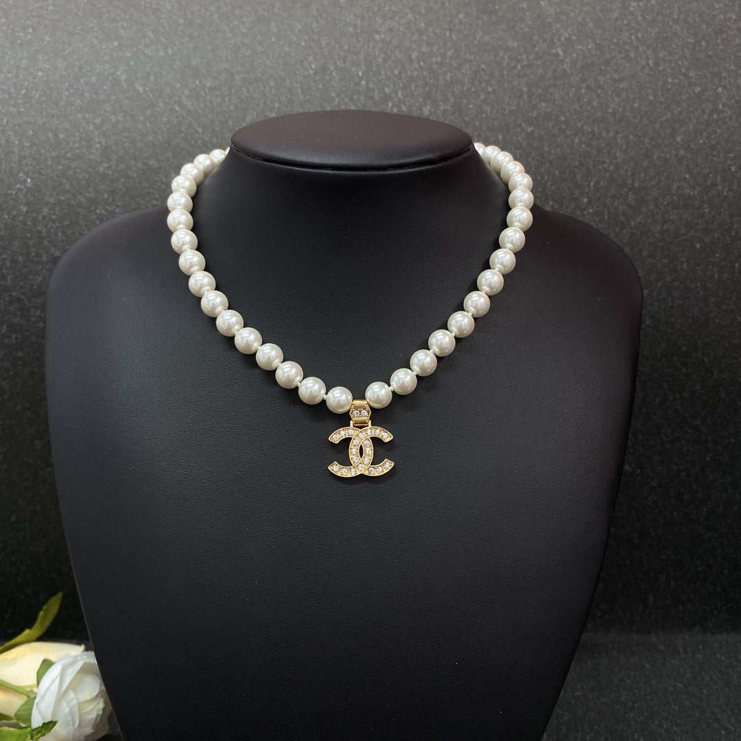 18K  Chanel Pearl Chain Necklace