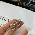 18K  Chanel Pearl Heart Earrings