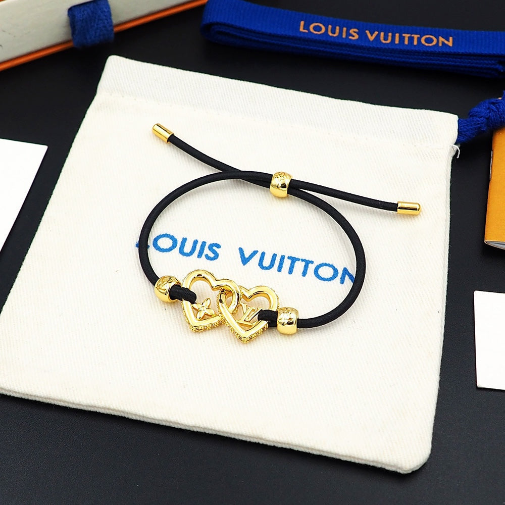 18K Louis Vuitton My Love Black Bracelet