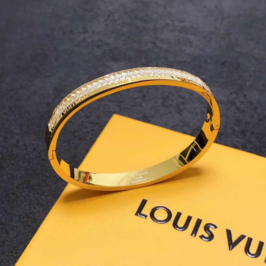 18K Louis Vuitton Crystals Bracelet