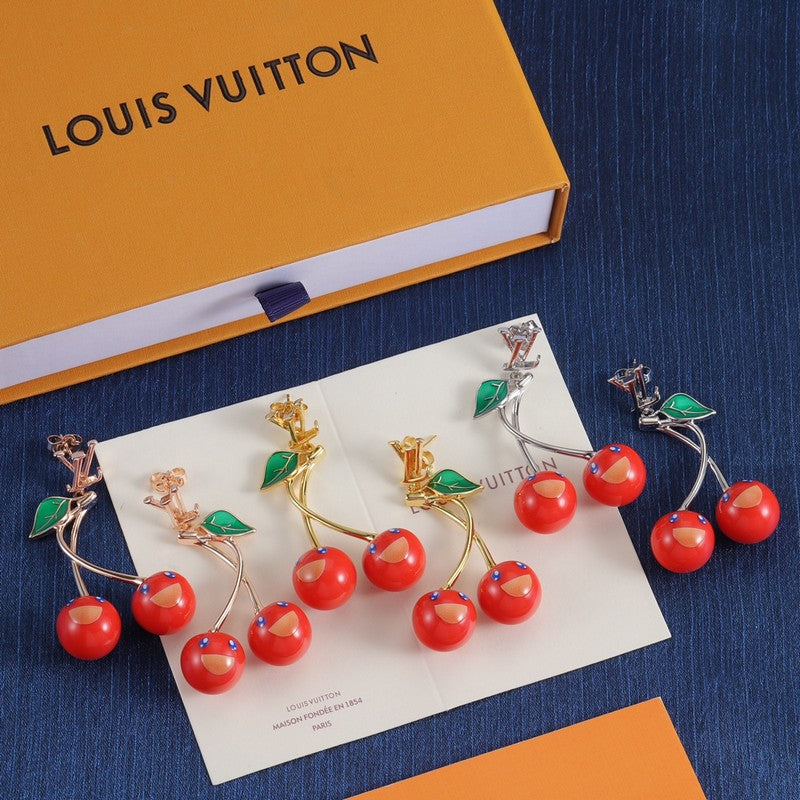 18K Louis Vuitton Fruit Earrings