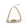 18K  Chanel Pearls Crystals Vintage Necklace