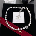 18K  Chanel Pearls Crystals Necklace