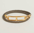 18K Roulis Double Tour Grey Hermes Bracelet
