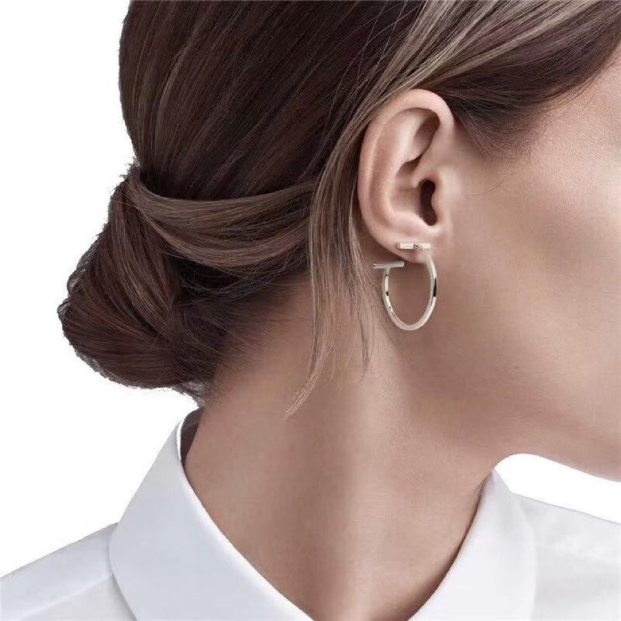 18K Tiffany Hoop Earrings